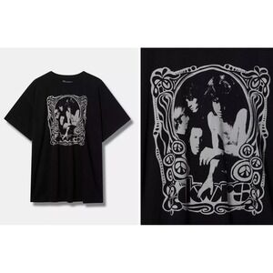 NWT Torrid The Doors Graphic T-Shirt Black White Band Portrait Rock Tee Sz M/L